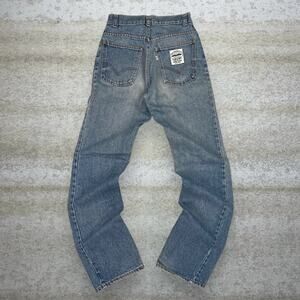 Vintage 90s Levis Jeans 24x32 Slim Fit Light Wash Denim Paper Tag 100% Cotton